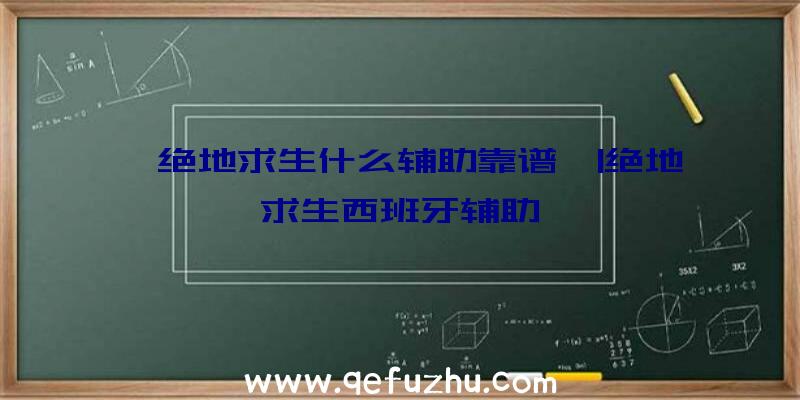 「绝地求生什么辅助靠谱」|绝地求生西班牙辅助